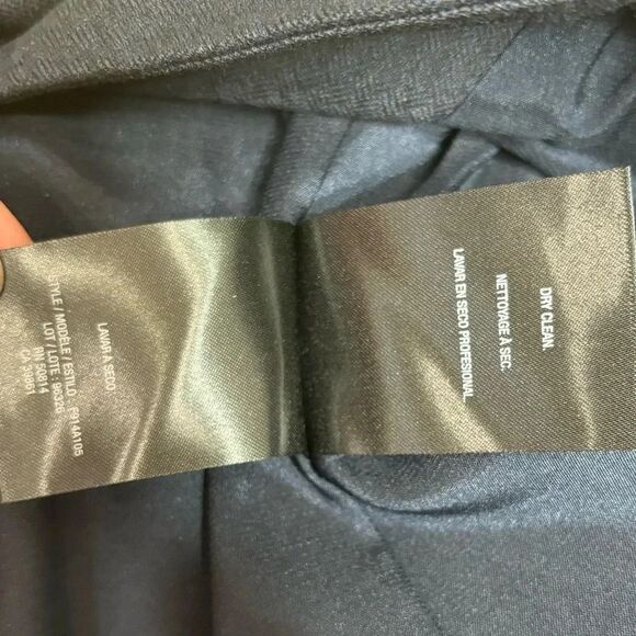 T Tahari Navy Blue Black Blazer Jacket size US 4 Career office wear - Picture 4 of 8